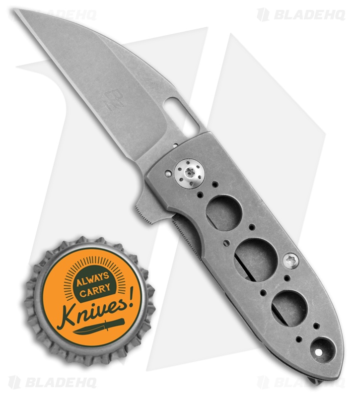 Brad Zinker Custom Mini Wharny Frame Lock Knife (2" BB Stonewash )