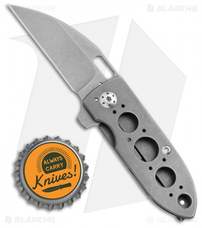 Brad Zinker Custom Mini Wharny Frame Lock Knife (2" BB Stonewash )
