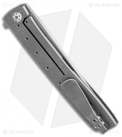 Brad Zinker Custom T Flipper Frame Lock Knife Ti (3.75" SW/BB Duplex)