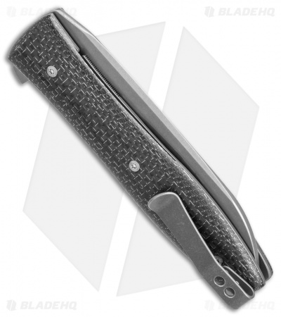 Brad Zinker Custom Liner Lock Knife Lightning Strike Carbon Fiber (3.6" SW)