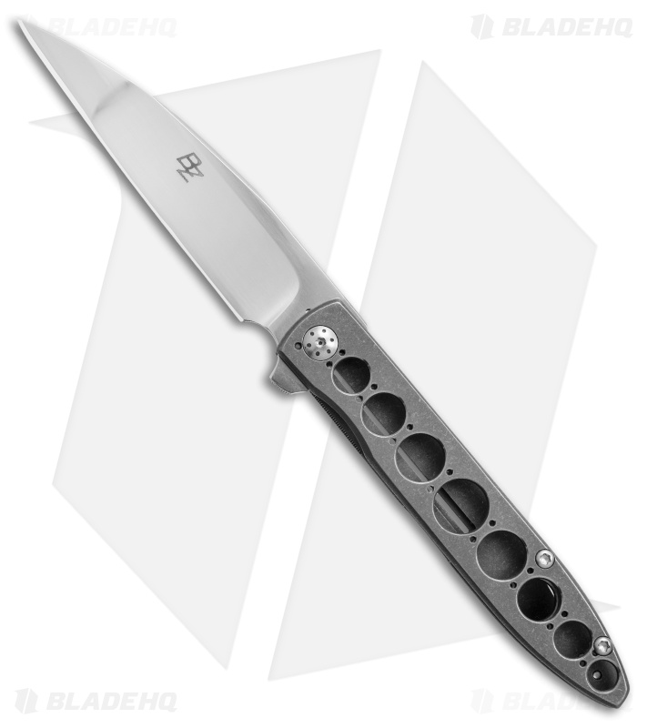 Brad Zinker Wharncliffe Flipper Knife Skeletonized Ti (3.5" Compound Polish)