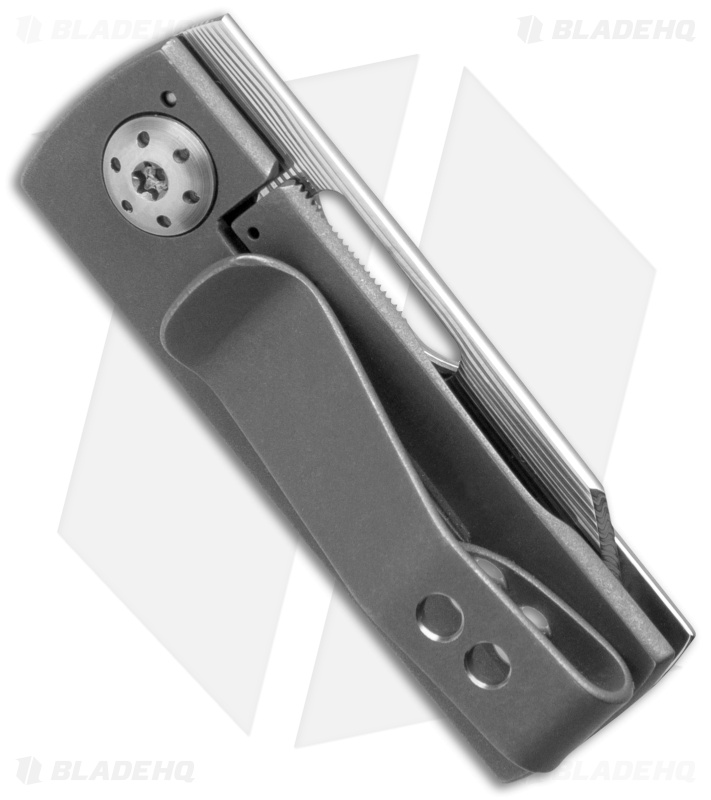 Brad Zinker Mini Tanto Framelock Pocket Knife (1.375" Damasteel)
