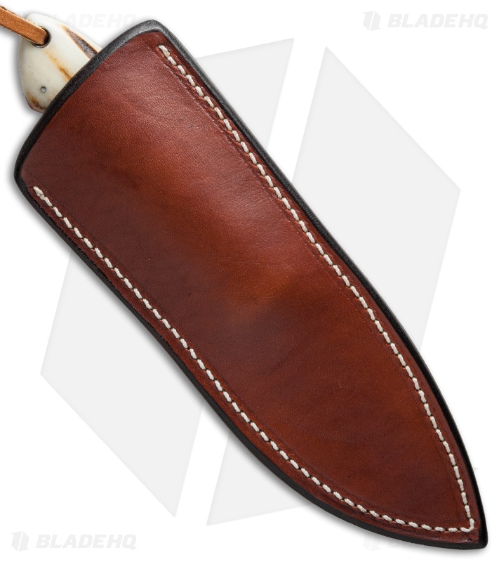 Brad Zinker Gut Hook Skinner Fixed Blade Knife Stag (3.625" Polish)
