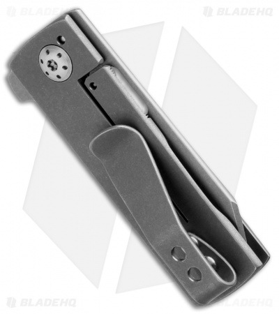 Brad Zinker Custom Mini Tanto Flipper Knife Titanium (1.875" BB/SW)