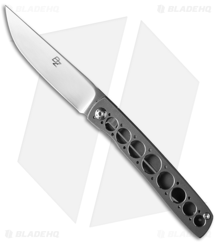 Brad Zinker Model R Slim Trapper Flipper Knife Titanium (3.375" Polish)