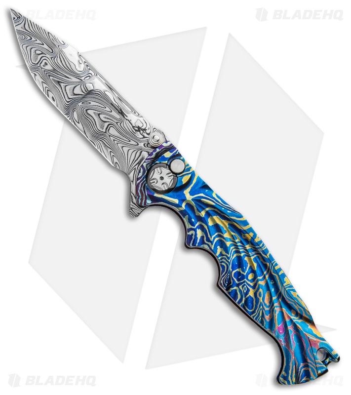 Brian Tighe Custom Small Tighe Breaker Integral Knife Mokuti (3.3" Damasteel)