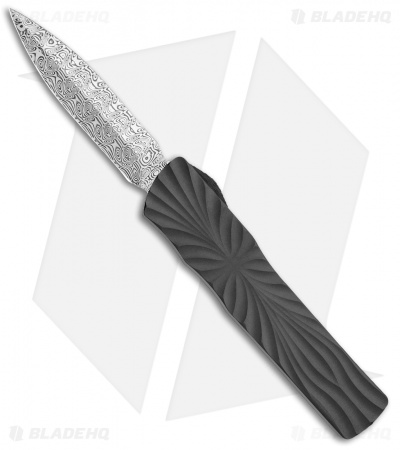 Brian Tighe Custom Small Twist Tighe Dagger OTF Blue Fat CF (2.75" Damasteel)