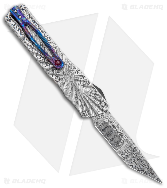 Brian Tighe Custom Small Twist Tighe Tanto OTF Damascus (2.75" Damasteel)