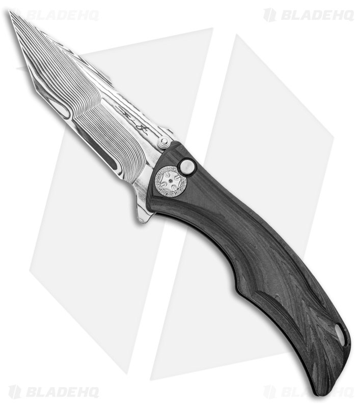 Brian Tighe Custom Tighe Down Knife Integral Unidirectional CF (Damasteel)Tanto