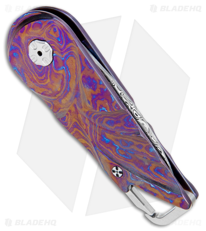 Brian Tighe Custom Tighe Nee Automatic Knife Timascus (1.9" Damasteel)