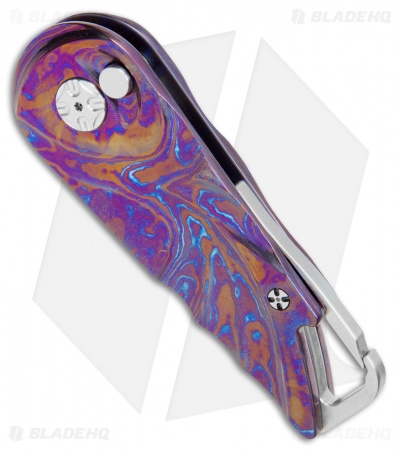 Brian Tighe Custom Tighe Nee Automatic Knife Timascus (1.9" Damasteel)