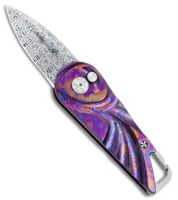 Brian Tighe Custom Tighe Nee Automatic Knife Timascus (1.9" Damasteel)