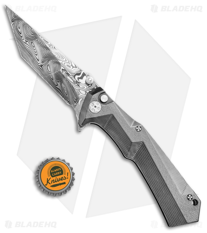 Brian Tighe Custom Tighe Tac Tanto Knife Zirconium (4" Damasteel)