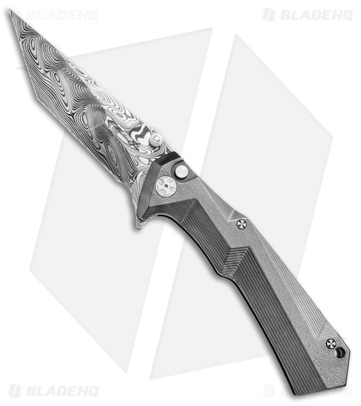 Brian Tighe Custom Tighe Tac Tanto Knife Zirconium (4" Damasteel)