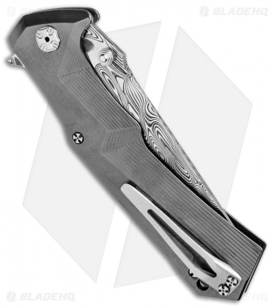 Brian Tighe Custom Tighe Tac Tanto Knife Zirconium (4" Damasteel)