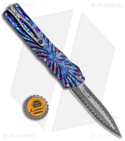 Brian Tighe Custom Twist Tighe Dagger OTF Black/Timascus (3.75" Damacore) 2