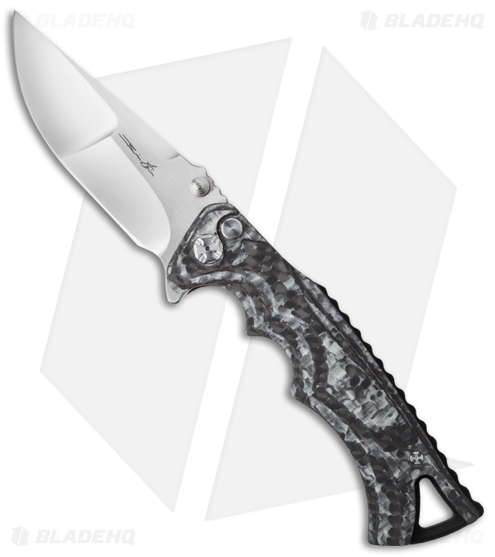 Brian Tighe Custom Tighe Fighter Folding Knife Glow Carbon Fiber (3.9" Polish)