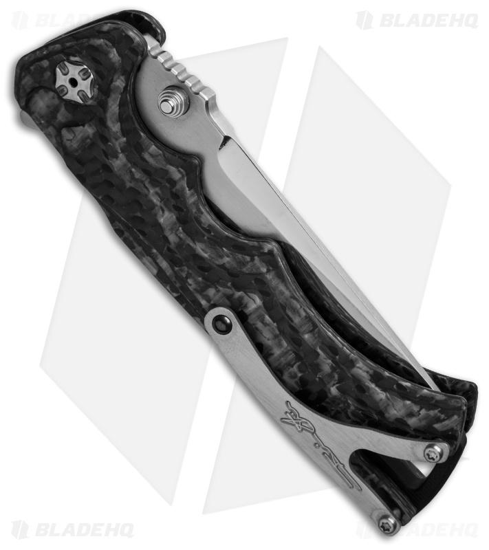 Brian Tighe Custom Tighe Fighter Folding Knife Glow Carbon Fiber (3.9" Polish)