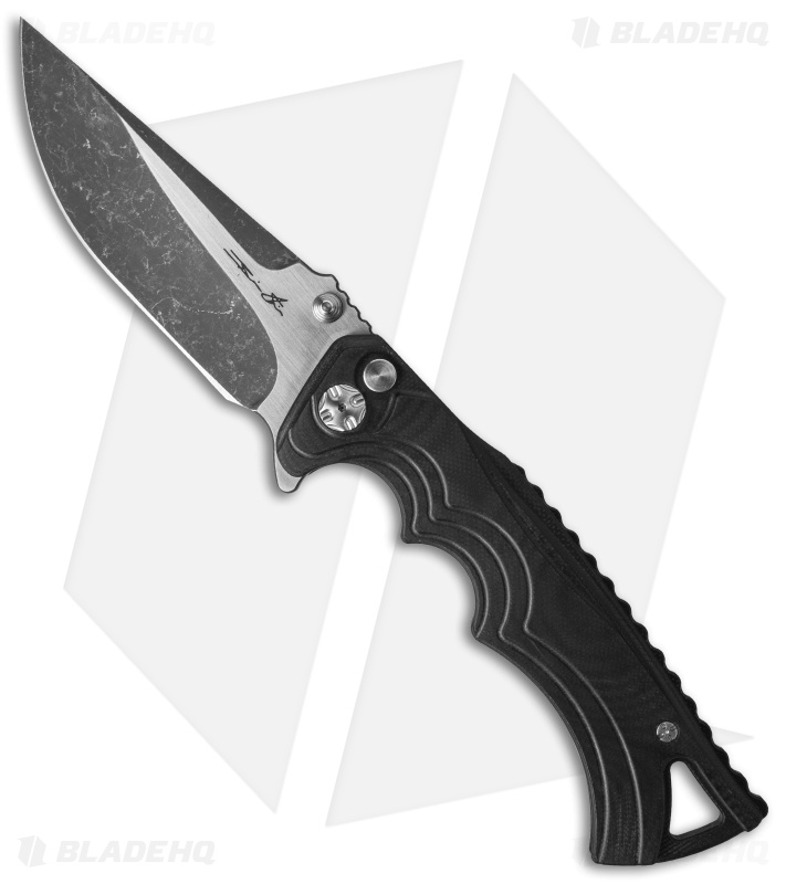 Brian Tighe Custom Tighe Fighter Knife Black G-10 (3.5" Acid Wash)