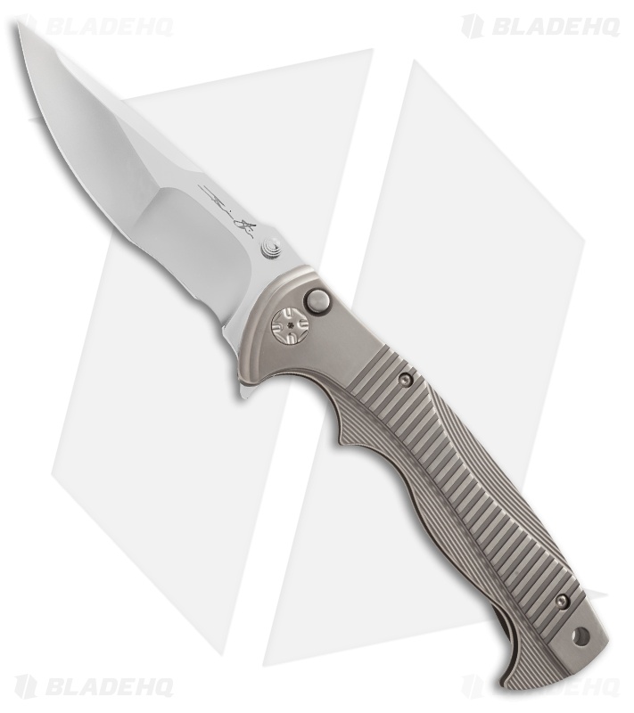 Brian Tighe Custom Tighe Rade HD Button Lock Knife (4" Mirror)