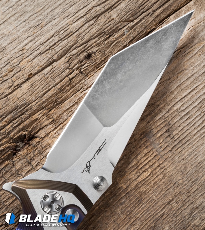 Brian Tighe Custom Tighe Tac Tanto Knife Spectrum Titanium (4" Polish SW)