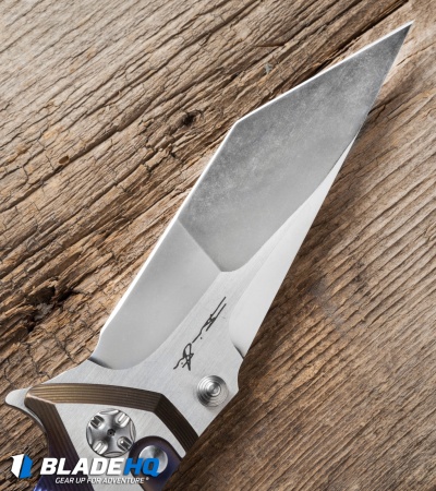 Brian Tighe Custom Tighe Tac Tanto Knife Spectrum Titanium (4" Polish SW)