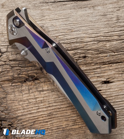 Brian Tighe Custom Tighe Tac Tanto Knife Spectrum Titanium (4" Polish SW)