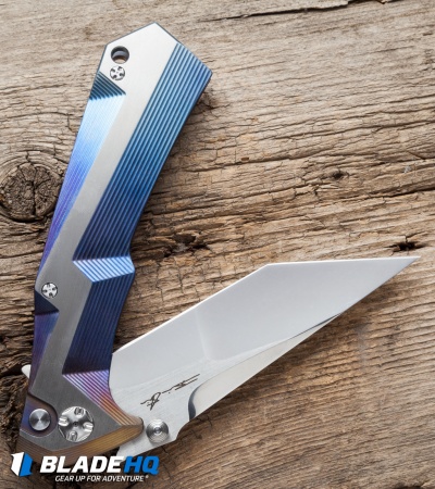 Brian Tighe Custom Tighe Tac Tanto Knife Spectrum Titanium (4" Polish SW)