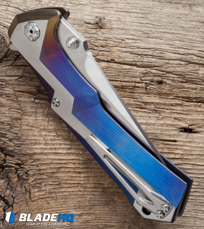 Brian Tighe Custom Tighe Tac Tanto Knife Spectrum Titanium (4" Polish SW)