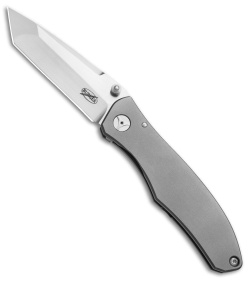 Burger Knives Custom Zambizi Utility Frame Lock Knife Titanium (3.5" Hand Satin)