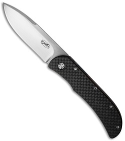 Burger Knives Custom LEXK Liner Lock Knife Carbon Fiber (3.25" Satin)