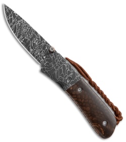 Burr Oak Knives C-MO Knife Snake Skin Damascus/Juma (2.625" Damascus)