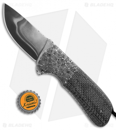 Burr Oak Knives Coffin Nail 3.0 Flipper Knife Zombie Mosaic/LSCF (3.6" San Mai)