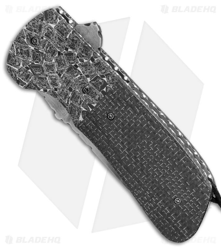 Burr Oak Knives Coffin Nail 3.0 Flipper Knife Zombie Mosaic/LSCF (3.6" San Mai)