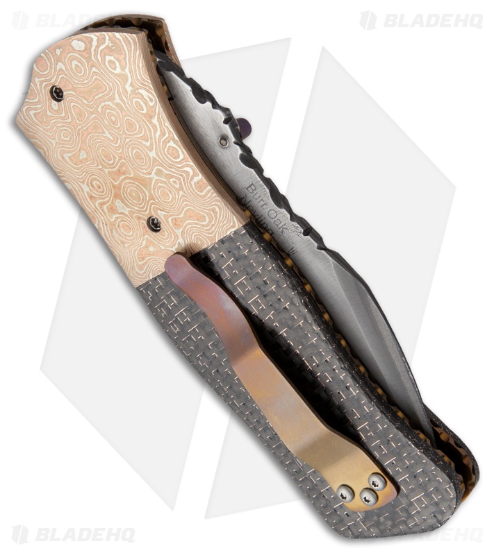 Burr Oak Knives Dreadnought Knife LSCF/Mokume (3.5" San Mai Damascus) #1