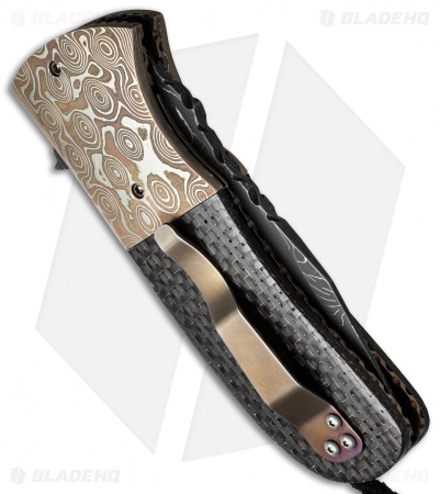 Burr Oak Knives First Responder Flipper #3 Knife LSCF/Mokume (3.5" Damascus)