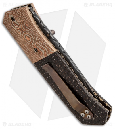 Burr Oak Knives Splinter Knife LSCF/Mokume (3.38" San Mai Damascus)
