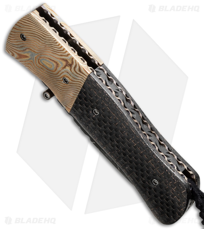 Burr Oak Knives Dress Sidewinder II Mokume/LSCF (3.5" Damascus)