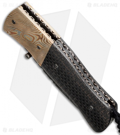Burr Oak Knives Dress Sidewinder II Mokume/LSCF (3.5" Damascus)