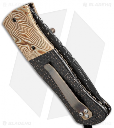 Burr Oak Knives Dress Sidewinder II Mokume/LSCF (3.5" Damascus)