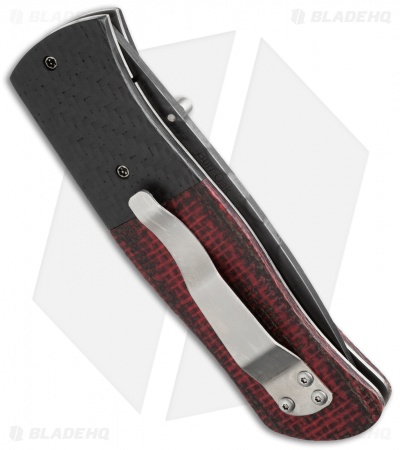 Burr Oak Knives Sidewinder II Knife Burlap Micarta/CF (3.5" Black)