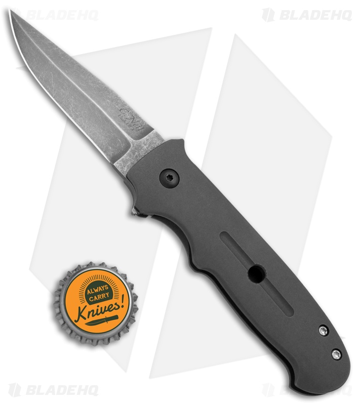 Chad Nell NYF Frame Lock Knife Titanium (3 " BB Stonewash)