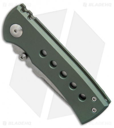 Chaves American Made Redención 228 Frame Lock Knife Matte Green Ti (3.25")