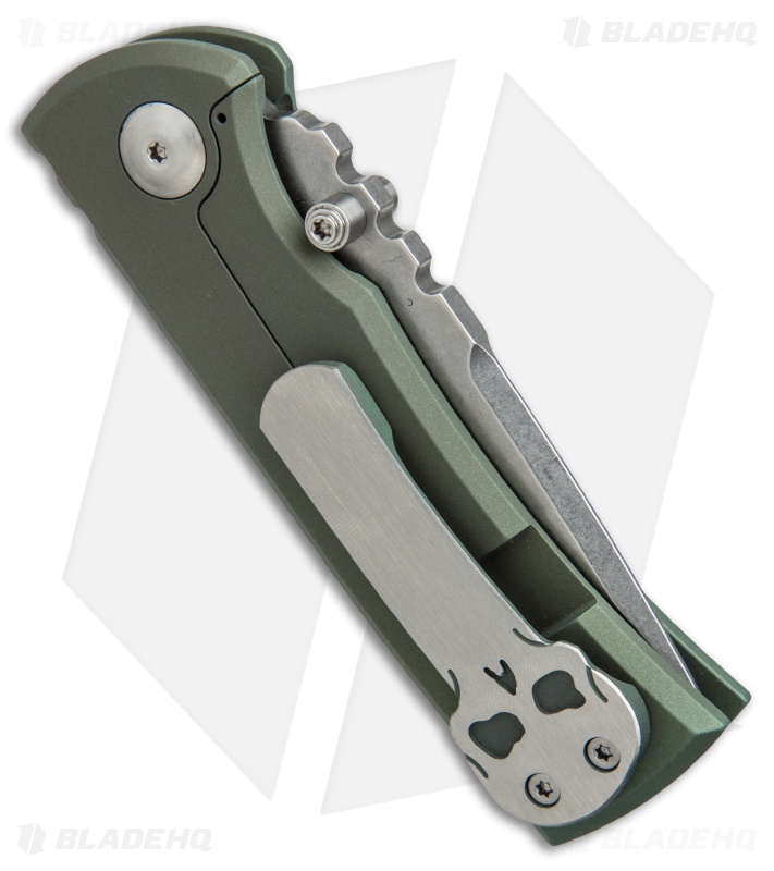 Chaves American Made Redención 228 Frame Lock Knife Matte Green Ti (3.25")