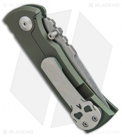 Chaves American Made Redención 228 Frame Lock Knife Matte Green Ti (3.25")