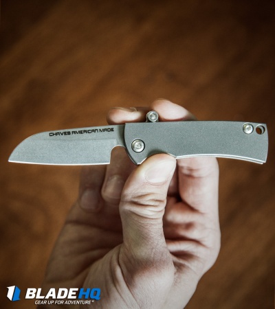 Chaves American Made Redención Friction Folder Knife Titanium (2.25" Bead Blast)