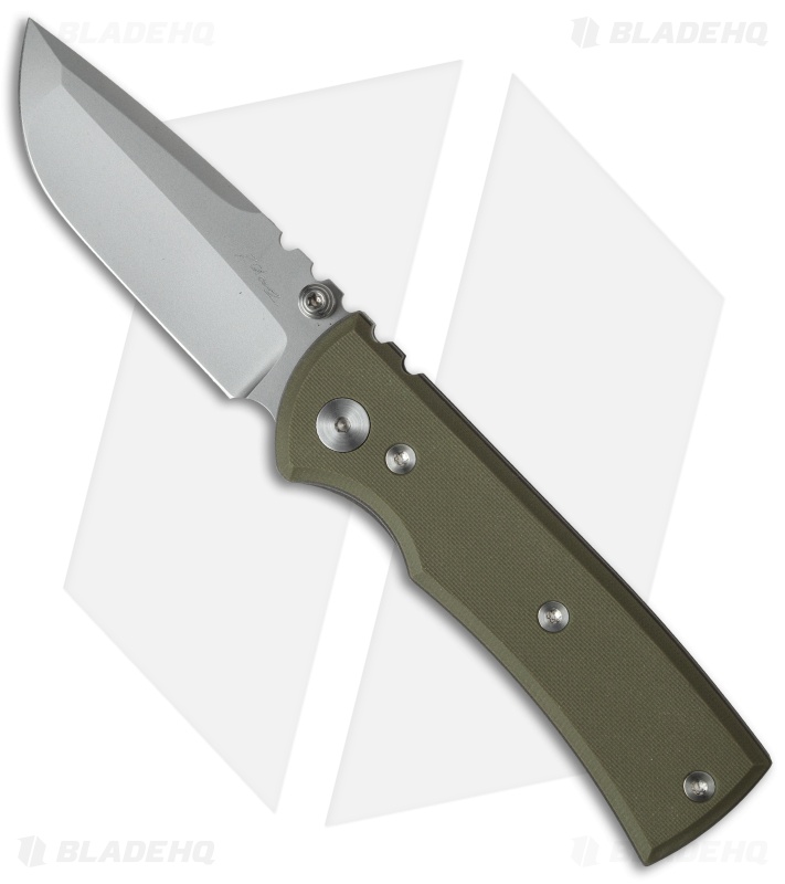 Chaves Knives 228 Street Version #4 Liner Lock Knife OD Green G-10 (3" BB)