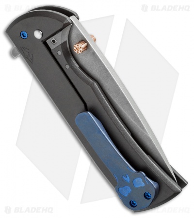 Ferrum Forge + Chaves One-Off Veloz Flipper Knife Blue (3.125" Stonewash) FFKW