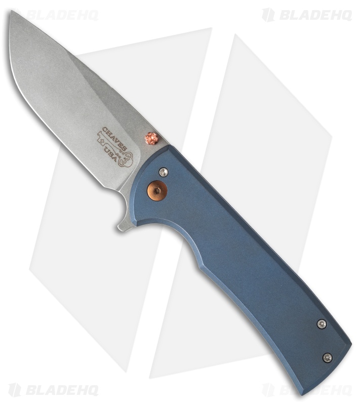 Ferrum Forge + Chaves Veloz Flipper Knife Plain Blue (3.125
