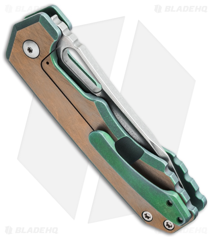 Chaves American Made JB Stout Megalodon 325 Knife Bronze/Green Ti (3.25" SW)